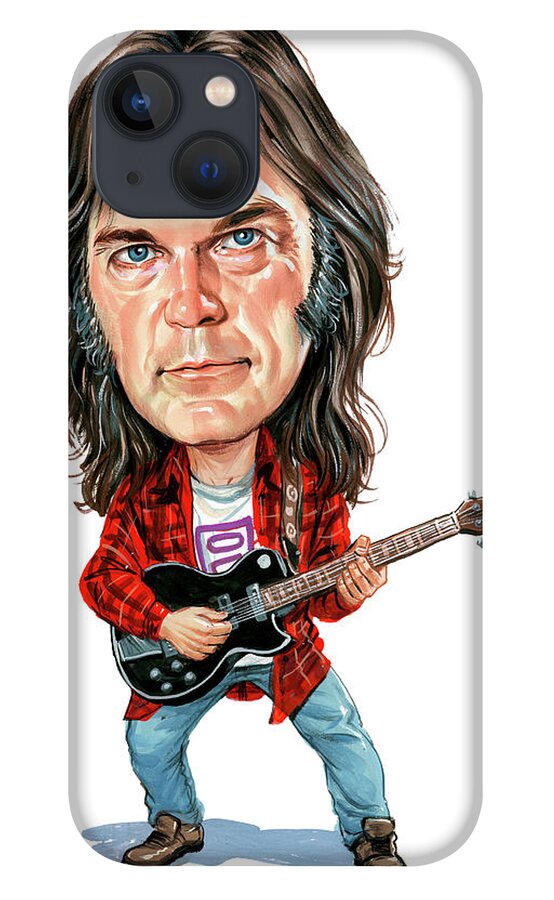 Neil Young iPhone 13 Case featuring the painting Neil Young by Art 