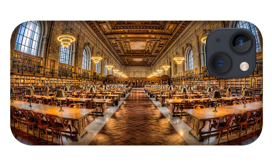 Clarence Holmes iPhone 13 Case featuring the photograph New York Public Library Main Reading Room VII by Clarence Holmes
