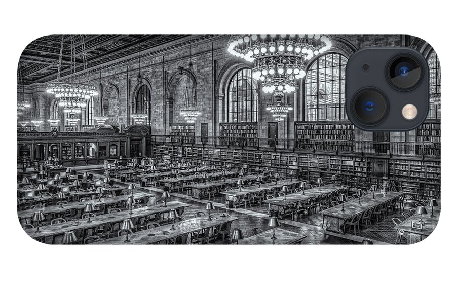 Clarence Holmes iPhone 13 Case featuring the photograph New York Public Library Main Reading Room X by Clarence Holmes