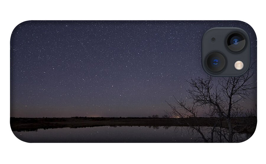 Alone iPhone 13 Case featuring the photograph Night Sky Reflection by Melany Sarafis
