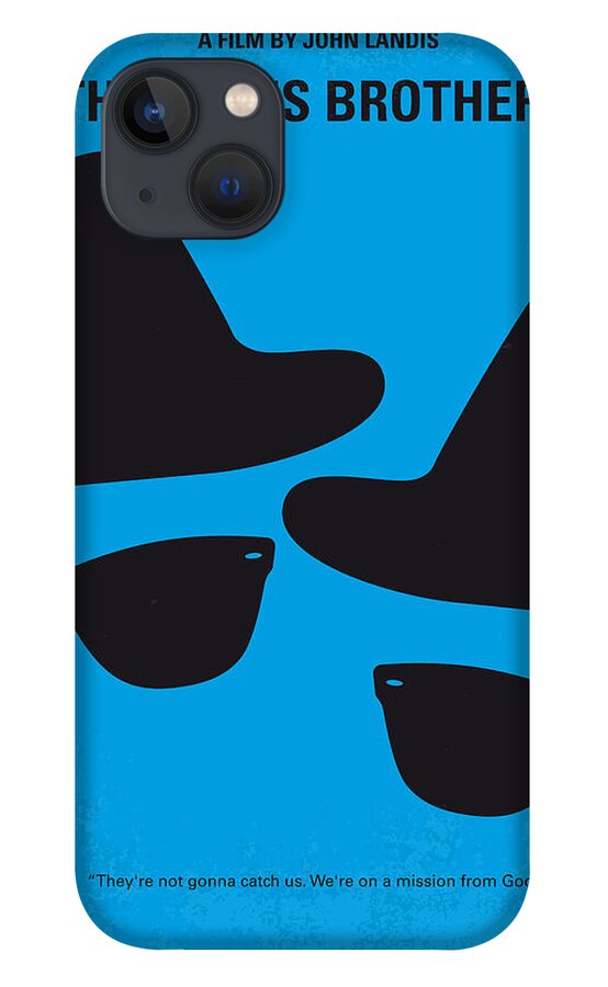 Blues iPhone 13 Case featuring the digital art No012 My blues brother minimal movie poster by Chungkong Art