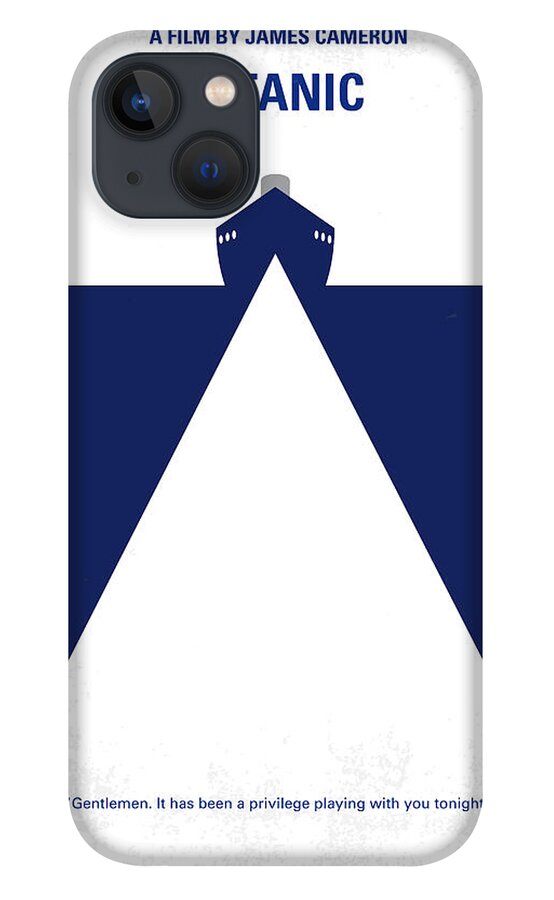 Titanic iPhone 13 Case featuring the digital art No100 My Titanic minimal movie poster by Chungkong Art