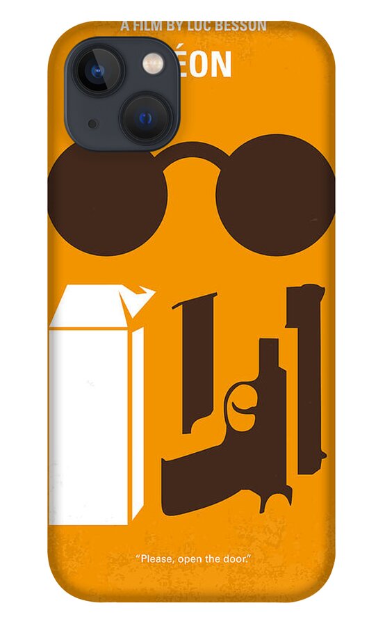 Leon iPhone 13 Case featuring the digital art No239 My LEON minimal movie poster by Chungkong Art