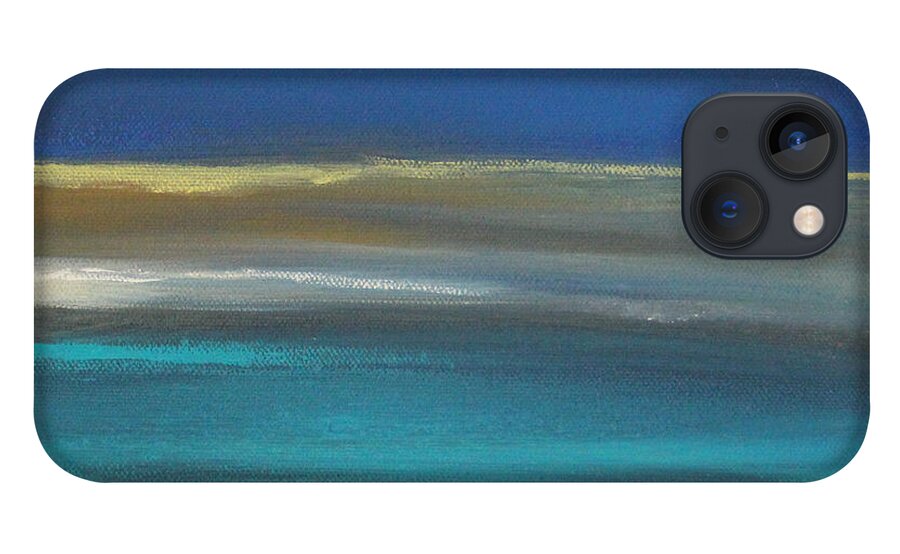 Abstract Painting iPhone 13 Case featuring the painting Ocean Blue 2 by Linda Woods