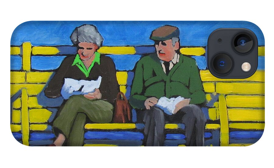 Couple iPhone 13 Case featuring the painting Old Couple by Kevin Hughes