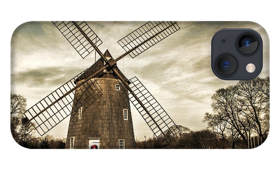 Windmill iPhone 13 Case featuring the photograph Old Hook Windmill by Cathy Kovarik