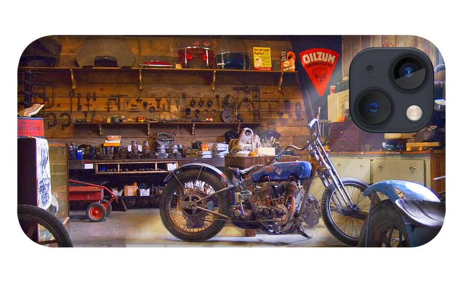 Motorcycle Shop iPhone 13 Case featuring the photograph Old Motorcycle Shop 2 by Mike McGlothlen