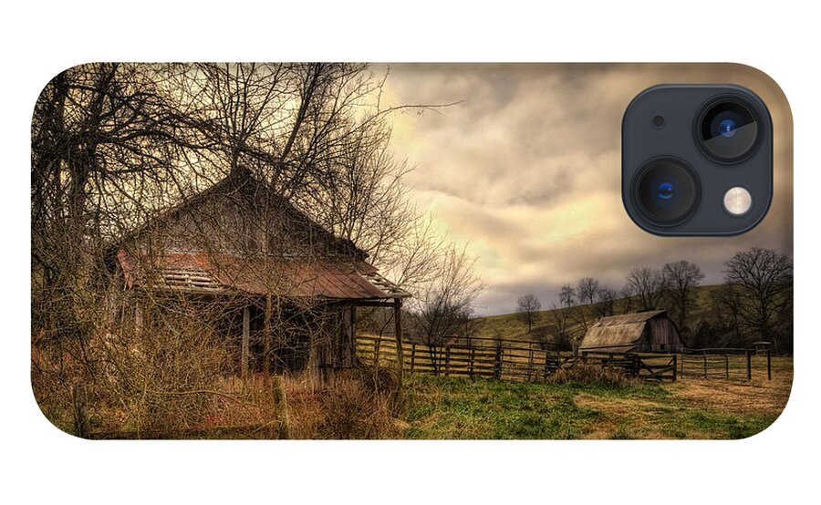 Old Building iPhone 13 Case featuring the photograph Old Shed and Barn at Osage by Michael Dougherty