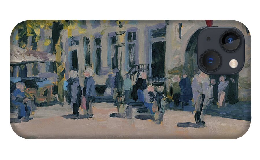Olv iPhone 13 Case featuring the painting Onze Lieve Vrouwe plein Maastricht by Nop Briex