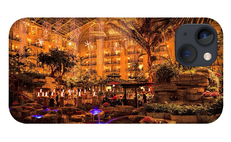 Opryland iPhone 13 Case featuring the photograph Opryland Hotel at Christmas 2 by Diana Powell