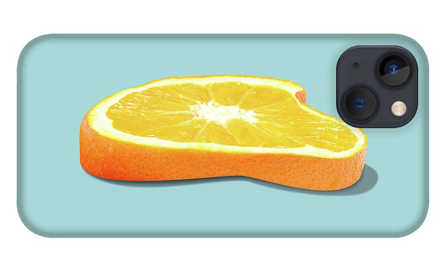Orange iPhone 13 Case featuring the photograph Orange Fruit Slice by Dan Cretu