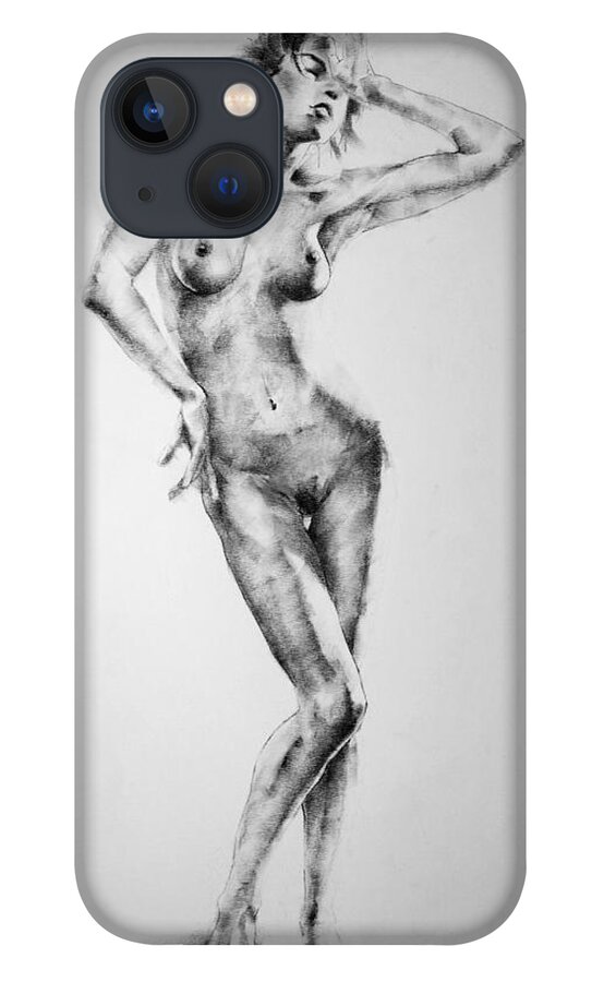 Erotic iPhone 13 Case featuring the drawing Page 10 by Dimitar Hristov