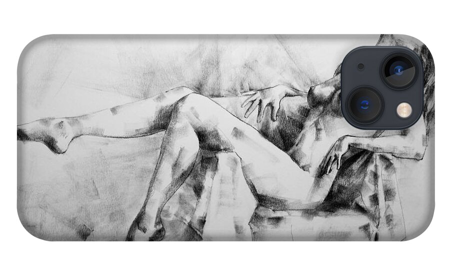 Erotic iPhone 13 Case featuring the drawing Page 11 by Dimitar Hristov