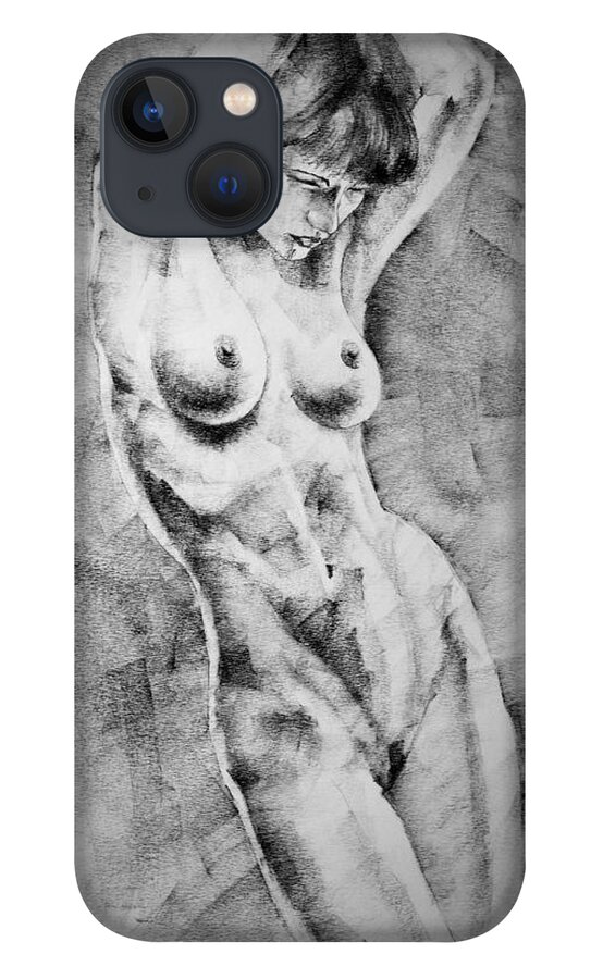 Erotic iPhone 13 Case featuring the drawing Page 17 by Dimitar Hristov