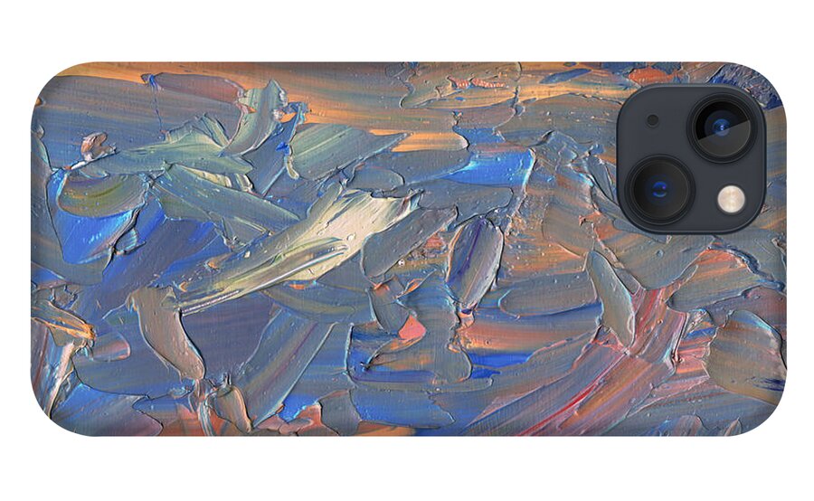 Abstract iPhone 13 Case featuring the painting Paint number 58C by James W Johnson