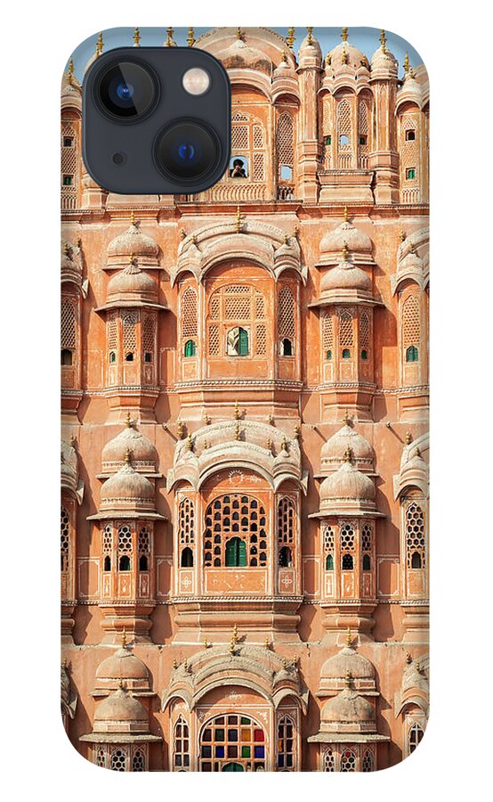 Built Structure iPhone 13 Case featuring the photograph Palace Of The Winds Hawa Mahal, Jaipur by Peter Adams