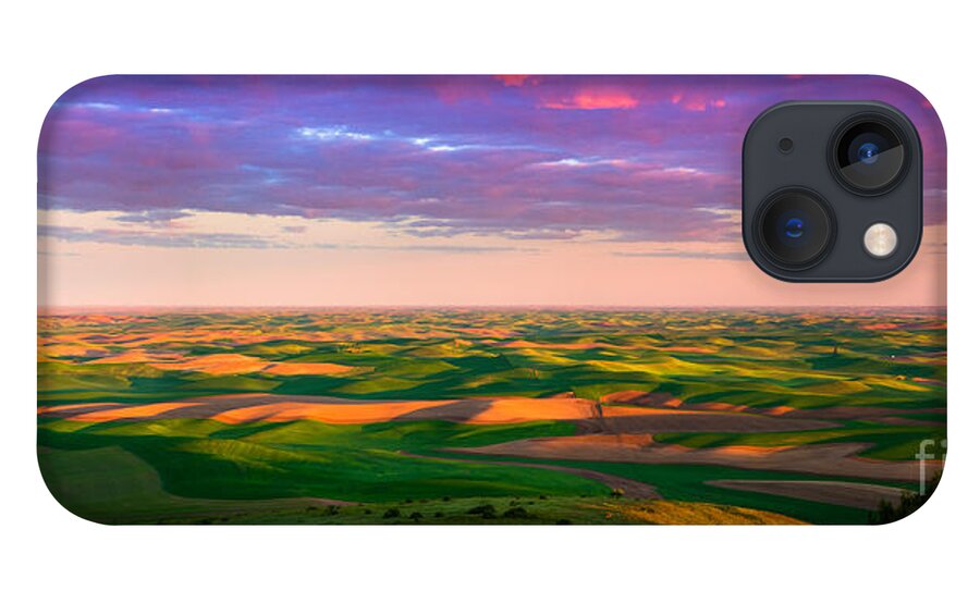Agricultural iPhone 13 Case featuring the photograph Palouse Land and Sky by Inge Johnsson