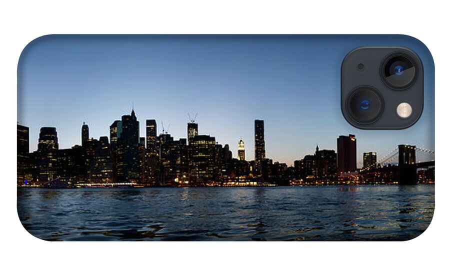 Panoramic iPhone 13 Case featuring the photograph Panoramic Manhattan Skyline by Brian Lopiccolo