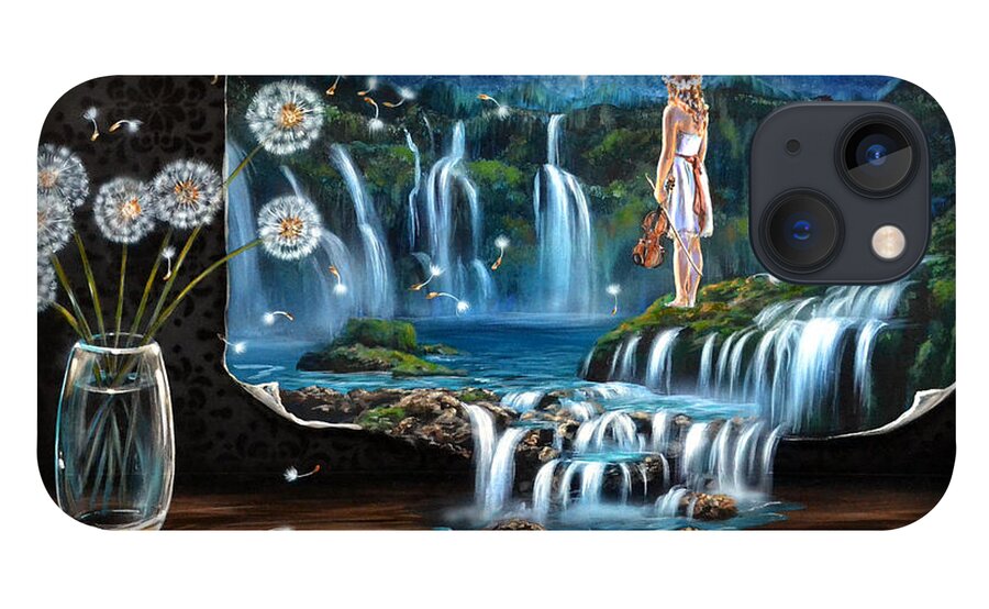 Waterfall iPhone 13 Case featuring the painting Passage by Lachri