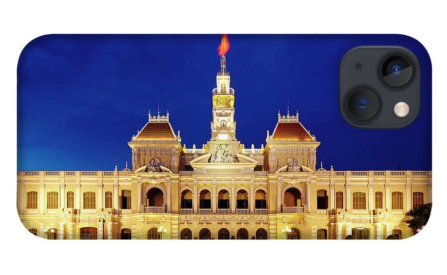 Ho Chi Minh City iPhone 13 Case featuring the photograph Peoples Committee Building At Night by Ultra.f