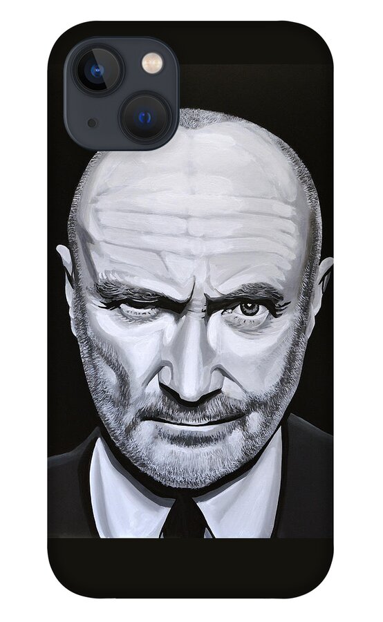 Phil Collins iPhone 13 Case featuring the painting Phil Collins by Paul Meijering