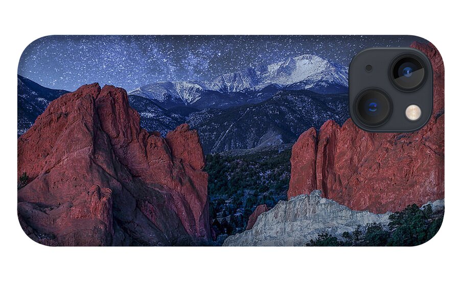 Pikes iPhone 13 Case featuring the photograph Pikes Peak at Night by Aaron Spong