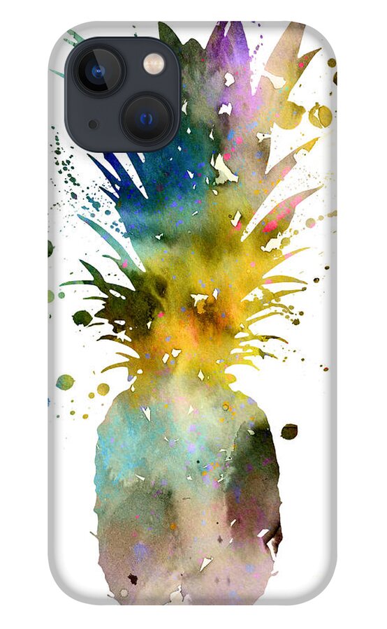 Pineapple Watercolor Print iPhone 13 Case featuring the painting Pineapple 2 by Watercolor Girl
