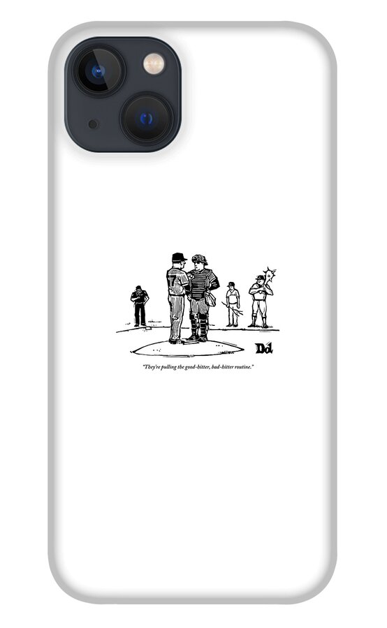 Pitcher And Catcher Stand On Pitcher's Mound iPhone 13 Case