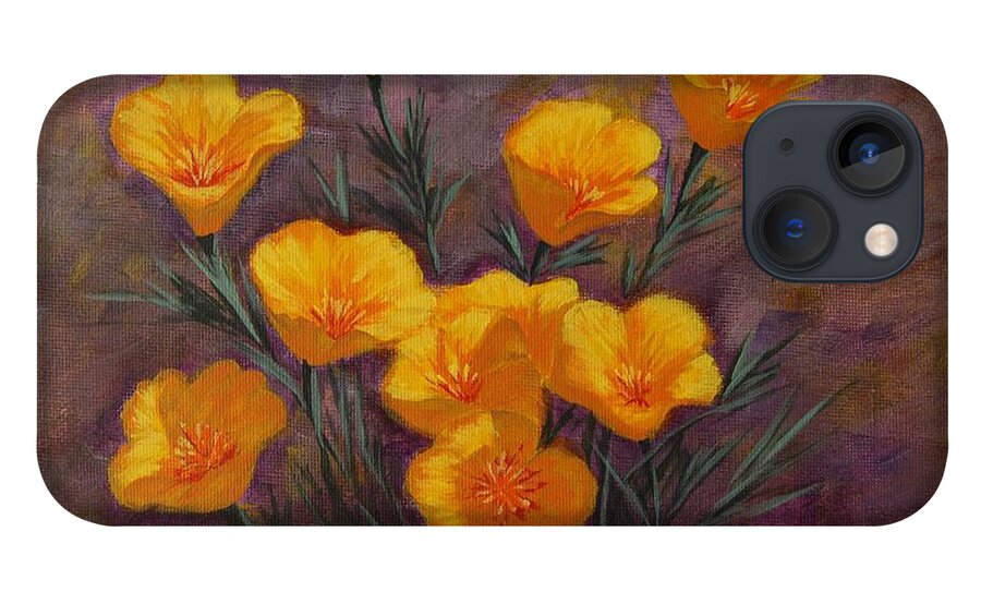 Flower iPhone 13 Case featuring the painting Poppies by Cheryl Fecht