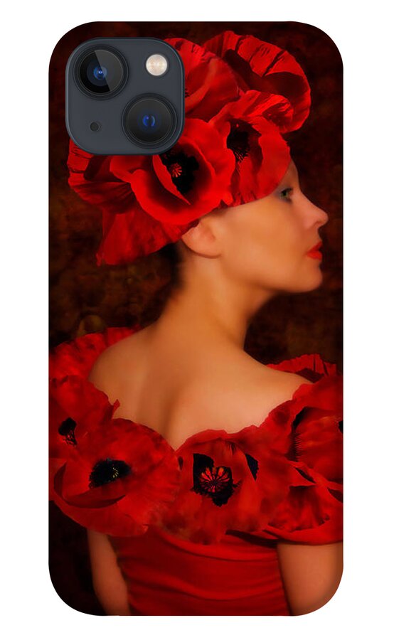 Poppy Flower iPhone 13 Case featuring the photograph Poppy Flower Hat by Olga Hamilton
