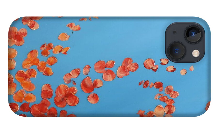 Abstract iPhone 13 Case featuring the painting Precious Moments by Teresa Wegrzyn