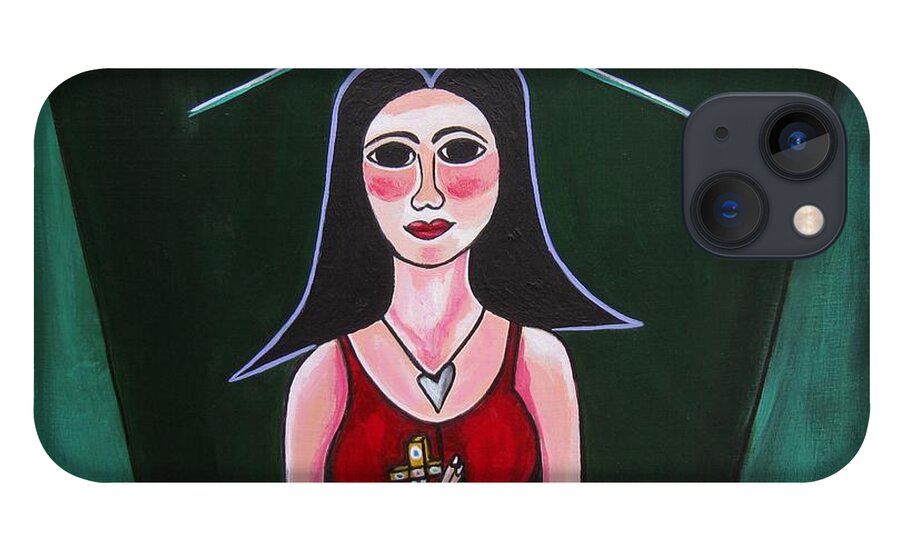 Sandra Marie Adams iPhone 13 Case featuring the painting Queen Mary Magdalene by Sandra Marie Adams