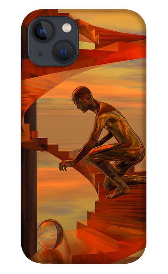 Nude iPhone 13 Case featuring the digital art Reach by Judi Suni Hall