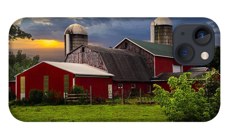 Appalachia iPhone 13 Case featuring the photograph Red Barns by Debra and Dave Vanderlaan