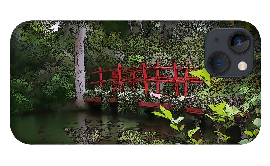 Swamp iPhone 13 Case featuring the photograph Red Bridge by Mary Underwood