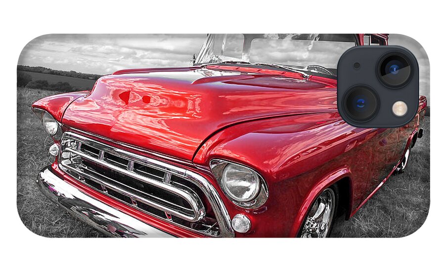 Chevy Truck iPhone 13 Case featuring the photograph Red Hot '57 Chevy by Gill Billington