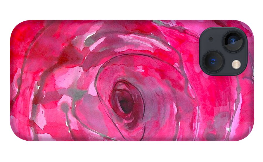 Red Rose iPhone 13 Case featuring the painting Red Rose by Melissa Torres