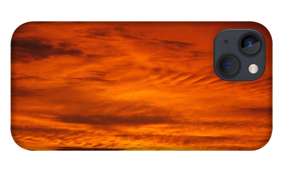 Storm iPhone 13 Case featuring the photograph Red Sky in Morning by Kristia Adams