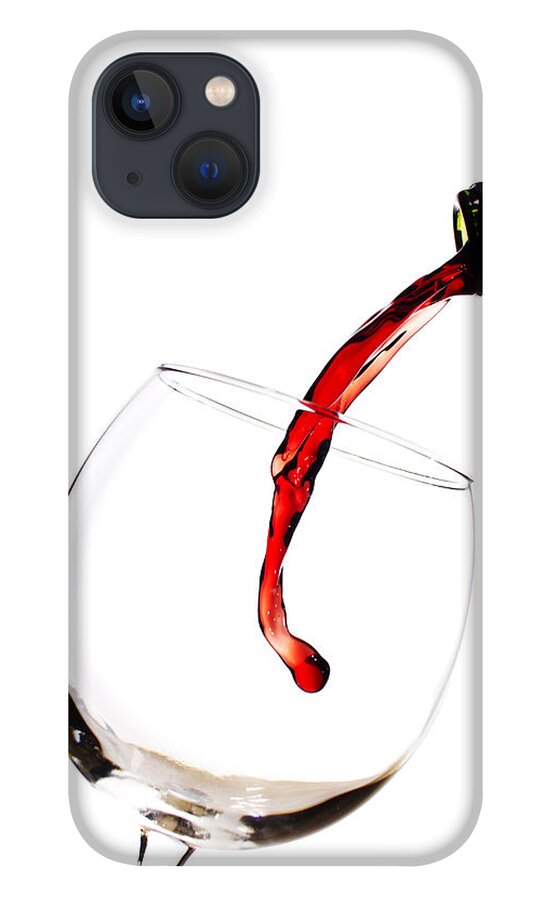 Wine Poured Into Glass iPhone 13 Case featuring the photograph Red Wine Poured into Wineglass by Dustin K Ryan