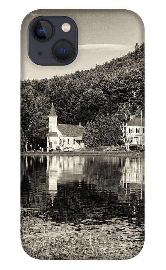 Cross iPhone 13 Case featuring the photograph Reflections of the Day Black and White by Joshua House