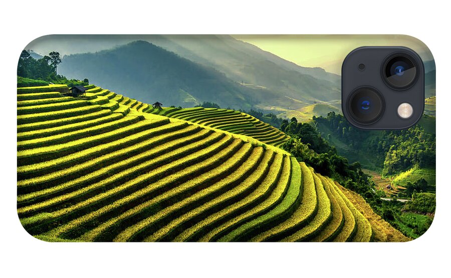 Scenics iPhone 13 Case featuring the photograph Rice Terraces At Mu Cang Chai , Vietnam by Chan Srithaweeporn