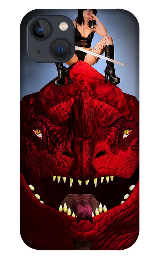 Dragon iPhone 13 Case featuring the painting Riddle Me This by Jon Volden