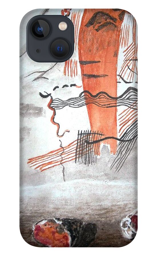 Rock Art iPhone 13 Case featuring the painting Rock Art by Vera Smith
