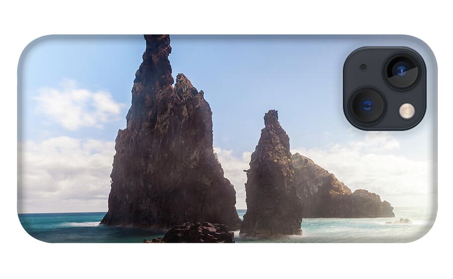 Tranquility iPhone 13 Case featuring the photograph Rock, Ribeira Da Janela, Madeira by Peter Adams