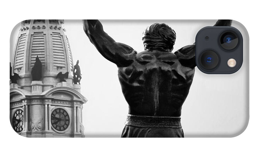 Rocky iPhone 13 Case featuring the photograph Rocky and Philadelphia by Bill Cannon