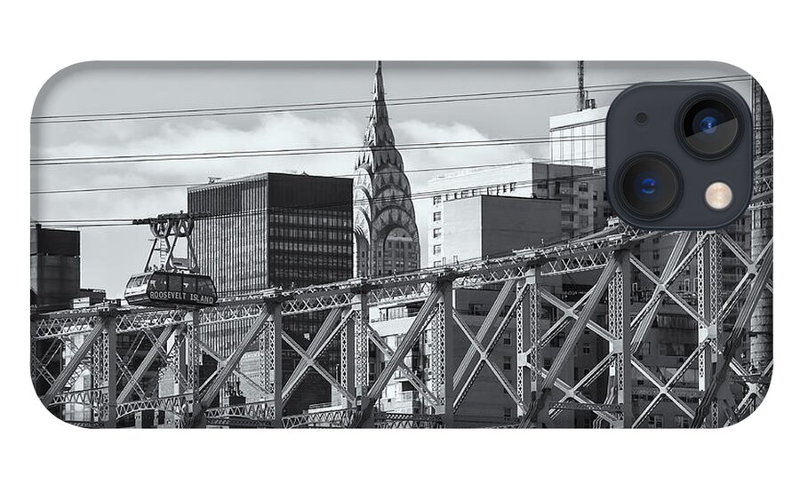 Clarence Holmes iPhone 13 Case featuring the photograph Roosevelt Island Tram and Manhattan Skyline II by Clarence Holmes