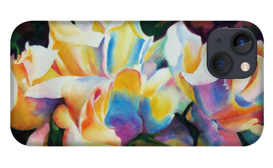 Paintings iPhone 13 Case featuring the painting Rose Cluster Half by Kathy Braud