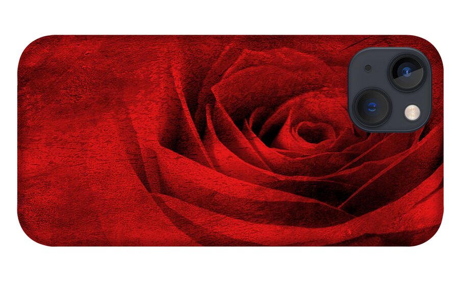 Red iPhone 13 Case featuring the photograph Rose on Fire by Jayne Carney