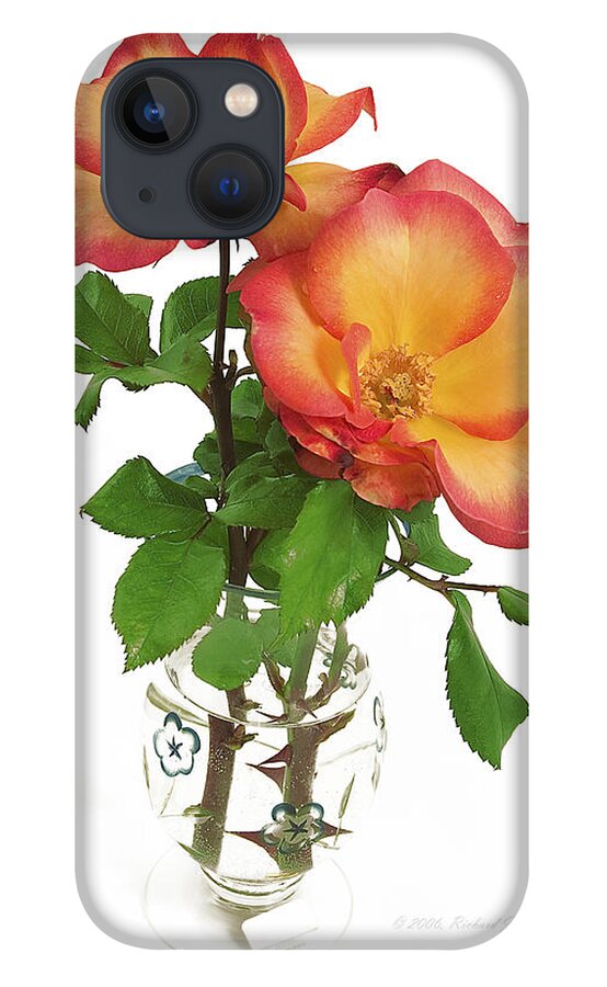 Flora iPhone 13 Case featuring the photograph Rose 'Playboy' by Richard J Thompson 