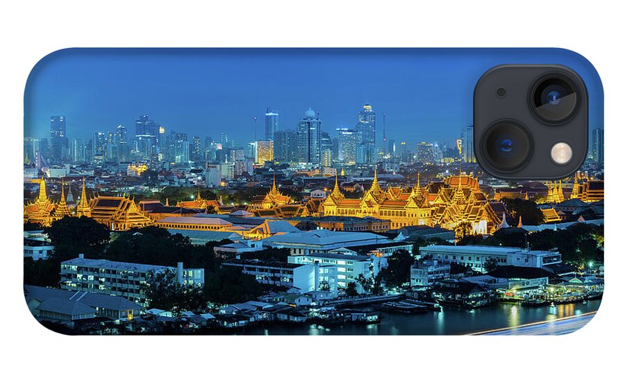 Clear Sky iPhone 13 Case featuring the photograph Royal Palace, Bangkok City by Pornpisanu Poomdee